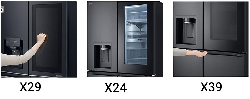 تفاوت یخچال ساید بای ساید ال جی X24 و X29 و X39