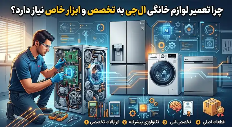 چرا تعمیر لوازم خانگی الجی به تخصص و ابزار خاص نیاز دارد؟